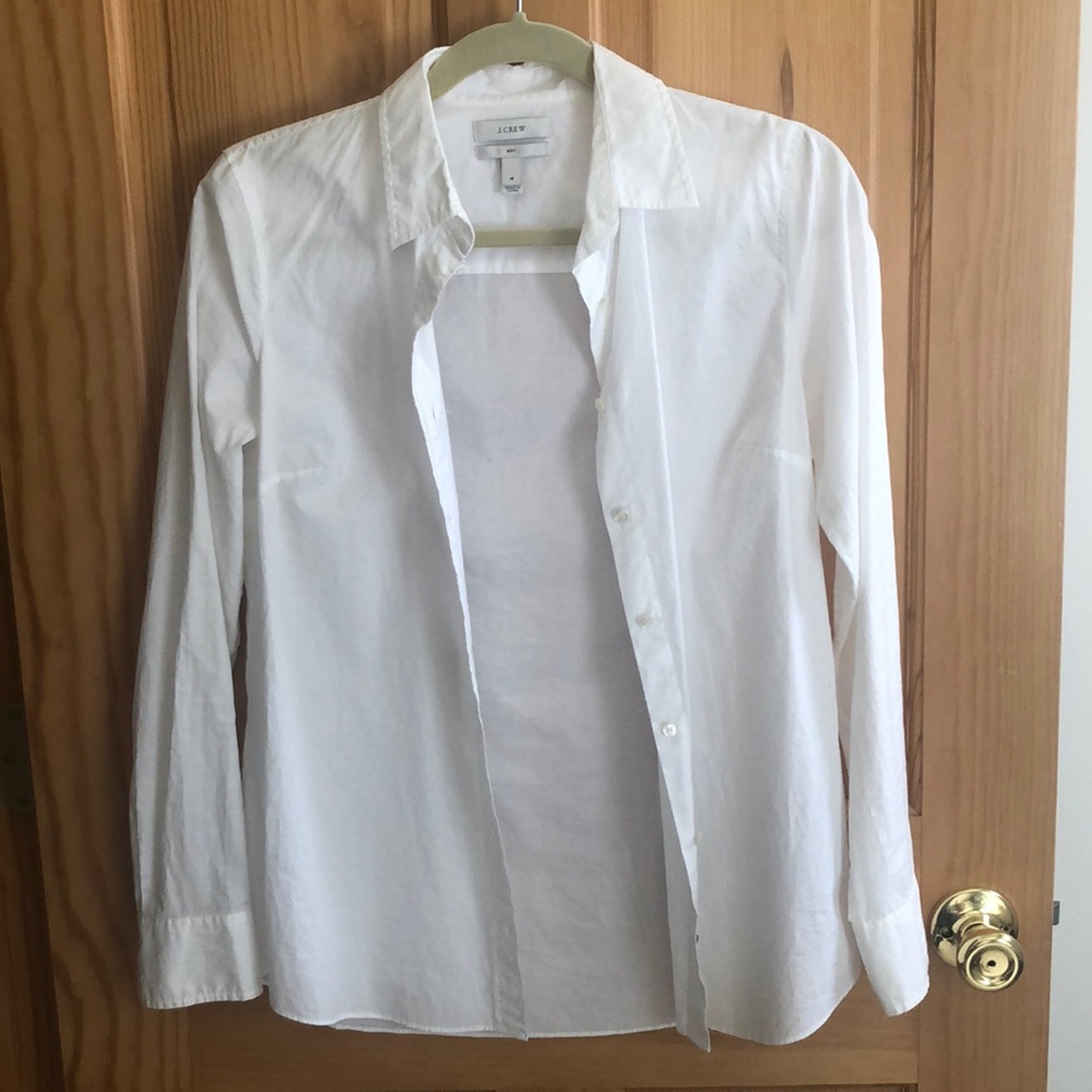 J. Crew White Button Down